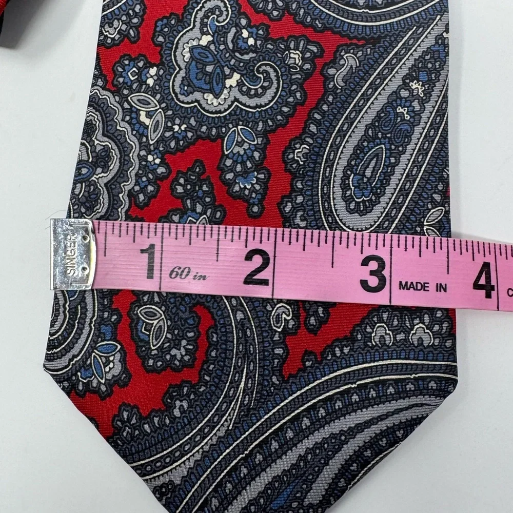 Vintage Bert Pulitzer Paisley Silk Neck Tie, preppy, classic, retro, work office